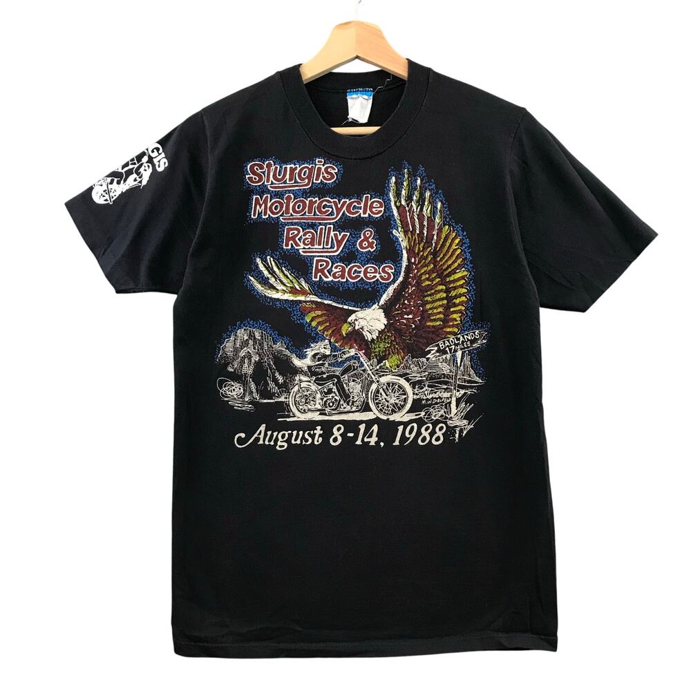 Vintage 1985 Sturgis Black‎ Hills motorcycle rally & RACES T shirt size S